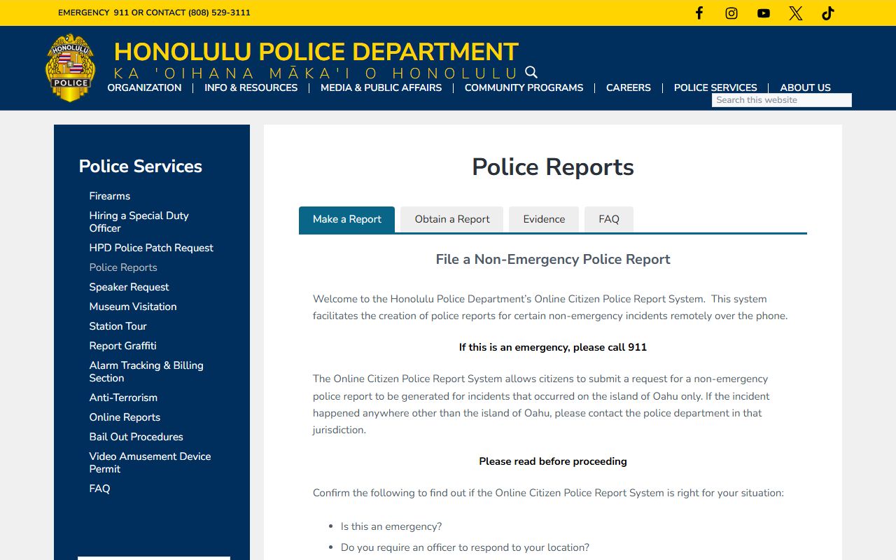 Honolulu County Recent Arrests police reports